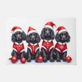Cocker Spaniel Kerstjurk Kerstmannenhoed Deurmat (Voorkant)