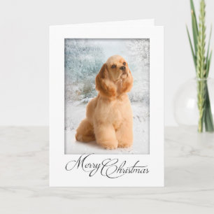 Cocker Spaniel-kerstkaart Feestdagen Kaart