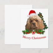 Cocker spaniel Kerstkaarten Bedankkaart (Voorkant / Achterkant)