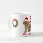 Cocker Spaniel Kerstkoffie mok (Voorkant links)