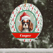 Cocker Spaniel Kerstkousen en Hondennaam Keramisch Ornament