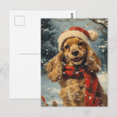 Cocker Spaniel Kerstmis Briefkaart (Voorkant / Achterkant)