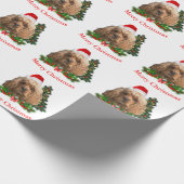 Cocker spaniel Kerstmis Cadeaupapier (Hoek)