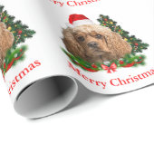 Cocker spaniel Kerstmis Cadeaupapier (Rol Hoek)