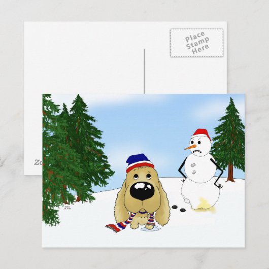 Cocker Spaniel Kerstmis Feestdagenkaart (Voorkant / Achterkant)