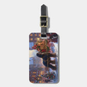 Cocker Spaniel Kerstmis Feestelijk Seizoen Bagagelabel (Voorkant verticaal)