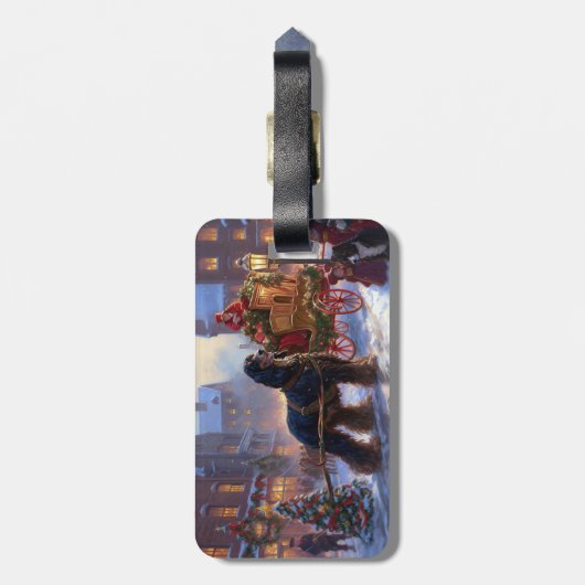 Cocker Spaniel Kerstmis Feestelijk Seizoen Bagagelabel (Achterkant verticaal)