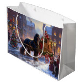 Cocker Spaniel Kerstmis Feestelijk Seizoen Groot Cadeauzakje (Achterkant Gekanteld)