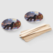 Cocker Spaniel Kerstmis Feestelijk Seizoen Handwaaier (Niet-gemonteerd)