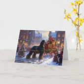 Cocker Spaniel Kerstmis Feestelijk Seizoen Kaart (Gele Bloem)