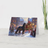 Cocker Spaniel Kerstmis Feestelijk Seizoen Kaart (Voorkant)