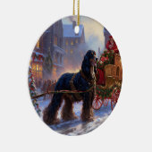 Cocker Spaniel Kerstmis Feestelijk Seizoen Keramisch Ornament (Rechts)