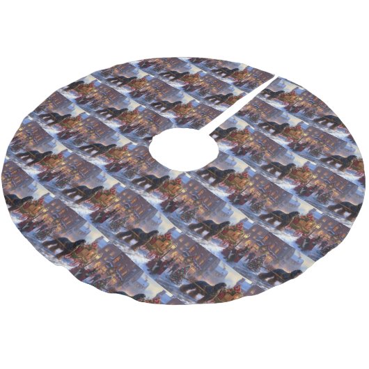 Cocker Spaniel Kerstmis Feestelijk Seizoen Kerstboom Rok (Gekanteld)