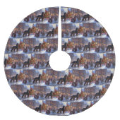 Cocker Spaniel Kerstmis Feestelijk Seizoen Kerstboom Rok (Voorkant)