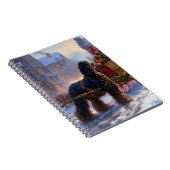 Cocker Spaniel Kerstmis Feestelijk Seizoen Notitieboek (Rechterzijde)