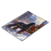 Cocker Spaniel Kerstmis Feestelijk Seizoen Notitieboek (Linkerzijde)