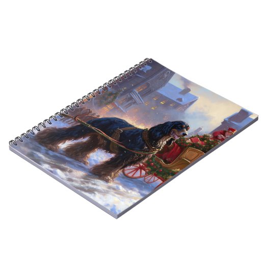 Cocker Spaniel Kerstmis Feestelijk Seizoen Notitieboek (Linkerzijde)