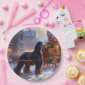 Cocker Spaniel Kerstmis Feestelijk Seizoen Papieren Bordje (Feest)