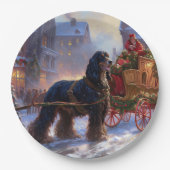 Cocker Spaniel Kerstmis Feestelijk Seizoen Papieren Bordje (Voorkant)