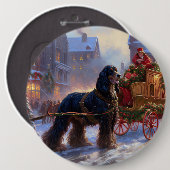 Cocker Spaniel Kerstmis Feestelijk Seizoen Ronde Button 6,0 Cm (Voorkant /achterkant)