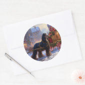 Cocker Spaniel Kerstmis Feestelijk Seizoen Ronde Sticker (Envelop)