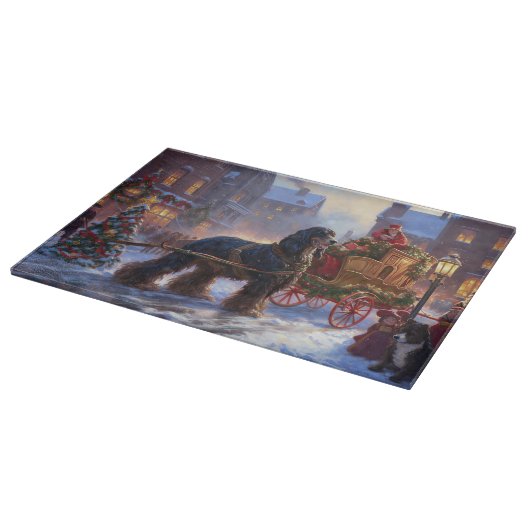 Cocker Spaniel Kerstmis Feestelijk Seizoen Snijplank (Hoek)