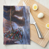 Cocker Spaniel Kerstmis Feestelijk Seizoen Theedoek (Quarter Fold)