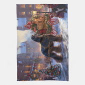 Cocker Spaniel Kerstmis Feestelijk Seizoen Theedoek (Verticaal)