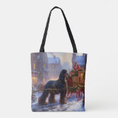 Cocker Spaniel Kerstmis Feestelijk Seizoen Tote Bag (Achterkant)