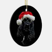 Cocker Spaniel Kerstmis Keramisch Ornament (Rechts)