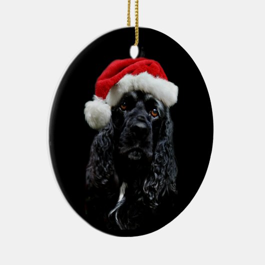 Cocker Spaniel Kerstmis Keramisch Ornament (Rechts)