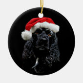 Cocker Spaniel Kerstmis Keramisch Ornament (Voorkant)