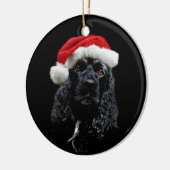 Cocker Spaniel Kerstmis Keramisch Ornament (Links)