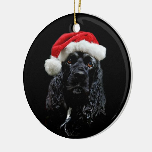 Cocker Spaniel Kerstmis Keramisch Ornament (Links)