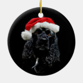 Cocker Spaniel Kerstmis Keramisch Ornament (Achterkant)