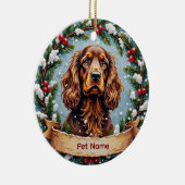 Cocker Spaniel Kerstmis Keramisch Ornament (Rechts)