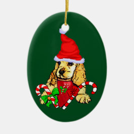Cocker Spaniel Kerstmis Keramisch Ornament