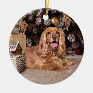 Cocker Spaniel Kerstmis Keramisch Ornament
