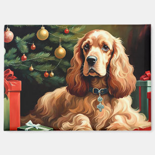 Cocker Spaniel Kerstmis Magneet