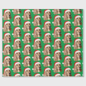 Cocker Spaniel Kerstmis op groen Cadeaupapier (Vlak)