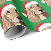 Cocker Spaniel Kerstmis op groen Cadeaupapier (Rol Hoek)