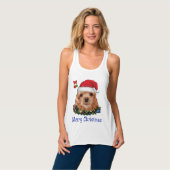 Cocker Spaniel Kerstmis Tanktop (Volledige Voorkant)