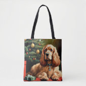 Cocker Spaniel Kerstmis Tote Bag (Voorkant)