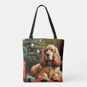 Cocker Spaniel Kerstmis Tote Bag (Achterkant)
