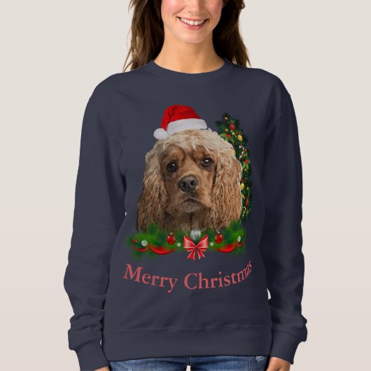 Cocker spaniel Kerstmis  Trui (Voorkant)