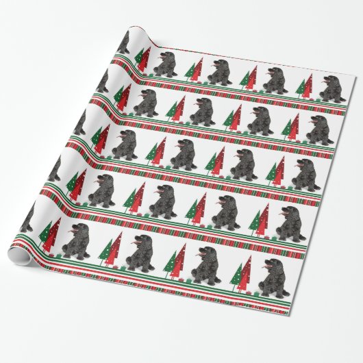 Cocker Spaniel kerstpapier Cadeaupapier (Uitgerold)