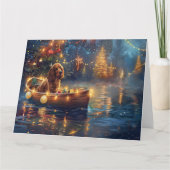 Cocker Spaniel Kerstvakantie Kaart (Voorkant)