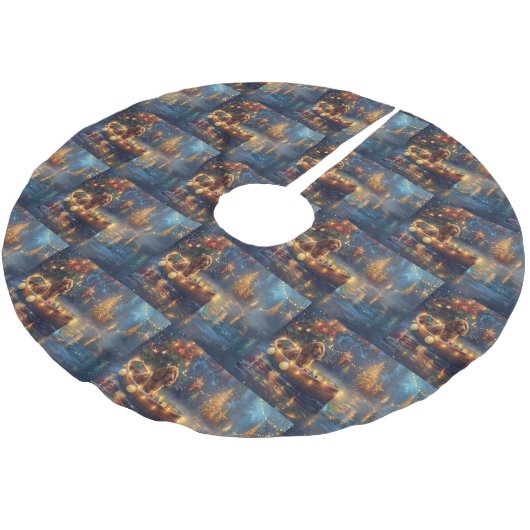 Cocker Spaniel Kerstvakantie Kerstboom Rok (Gekanteld)