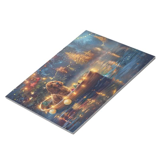 Cocker Spaniel Kerstvakantie Notitieblok (Schuin)