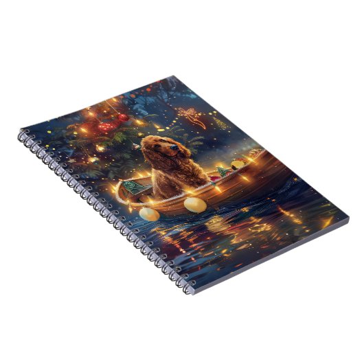 Cocker Spaniel Kerstvakantie Notitieboek (Rechterzijde)